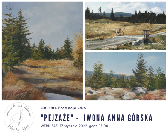 PEJZAŻE – wernisaż wystawy malarstwa Iwony Anny Górskiej @ K. Trzcińskiego 12 Galeria Promocje