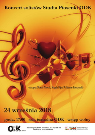 Koncert Solistów Studia Piosenki ODK @ K. Trzcińskiego 12 sala teatralna