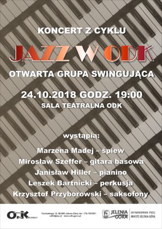 Jazz w ODK – koncert Otwartej Grupy Swingującej @ K. Trzcińskiego 12 sala teatralna